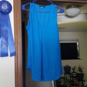 Sleeveless Blue Blouse